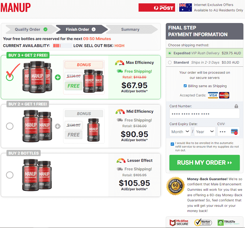 Manup Gummies Australia Order Page